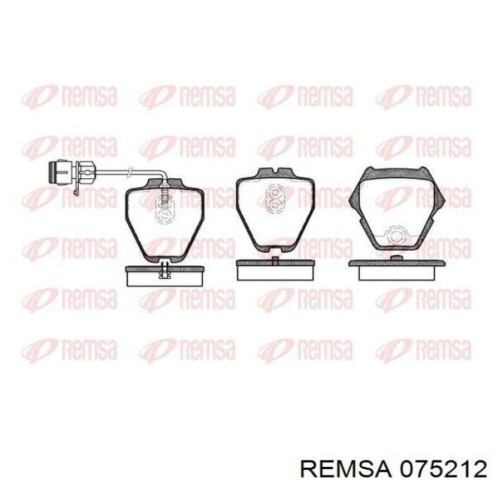 Колодки гальмівні передні, дискові 075212 Remsa