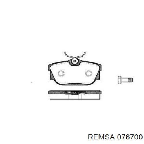 076700 Remsa Колодки гальмівні задні, дискові