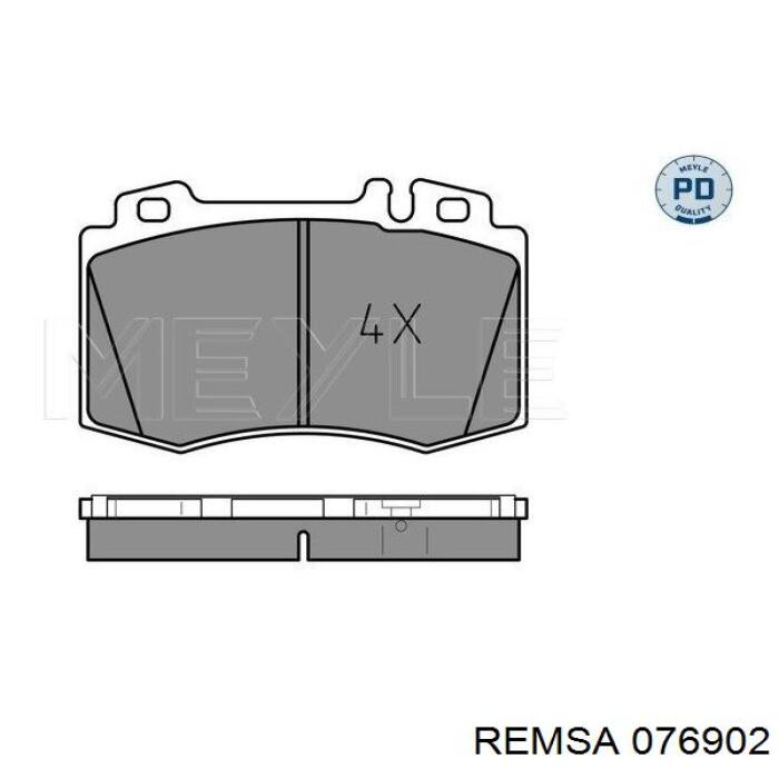 Купити 076902 Remsa Колодки гальмівні передні, дискові