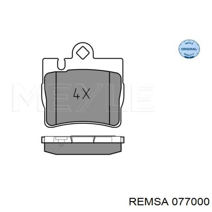 Задні гальмівні колодки 077000 Remsa