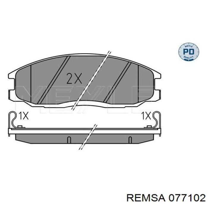 Тормозні колодки Remsa 077102