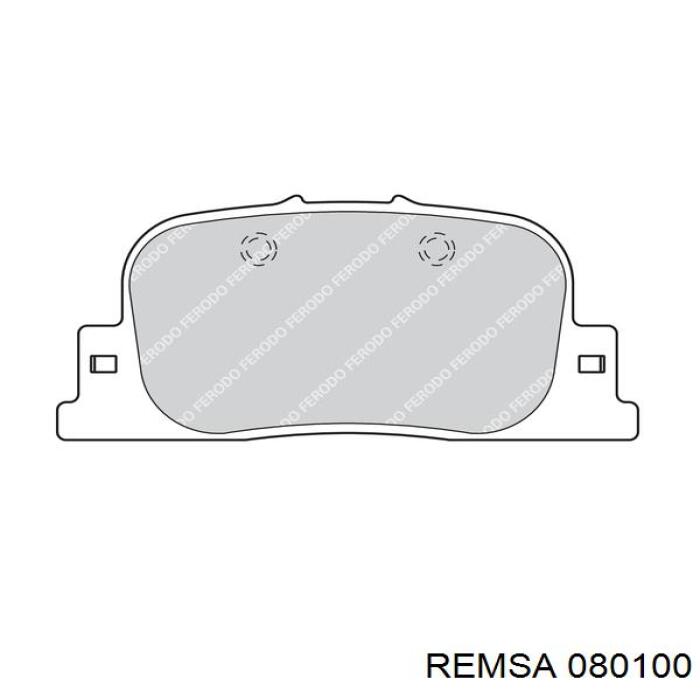Купити 080100 Remsa Задні колодки