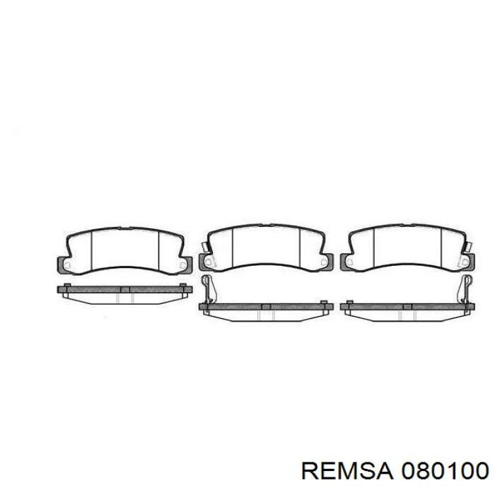 Задні гальмівні колодки 080100 Remsa