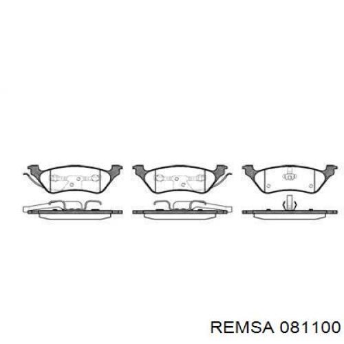 081100 Remsa колодки гальмові задні, дискові