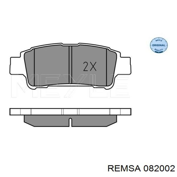 Задні гальмівні колодки Remsa 082002 ціна, від 19.02 USD