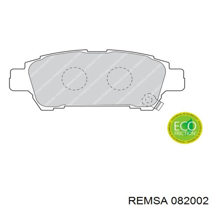Купити 082002 Remsa Задні колодки