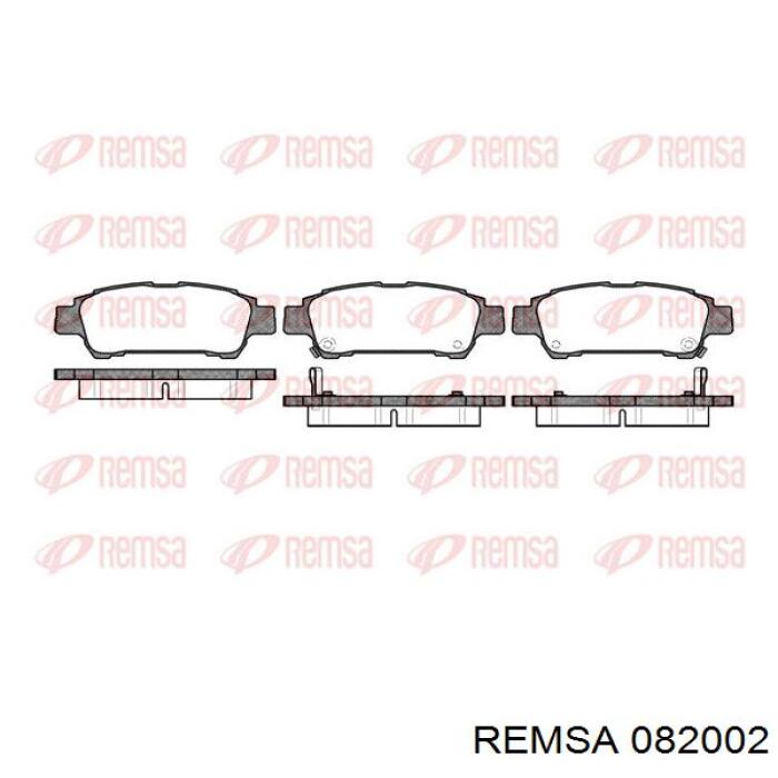 Задні гальмівні колодки Remsa 082002 ціна, від 19.02 USD