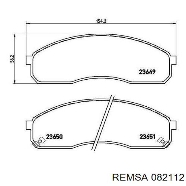 Гальмівні колодки Remsa 082112 ціна, від 20.41 USD