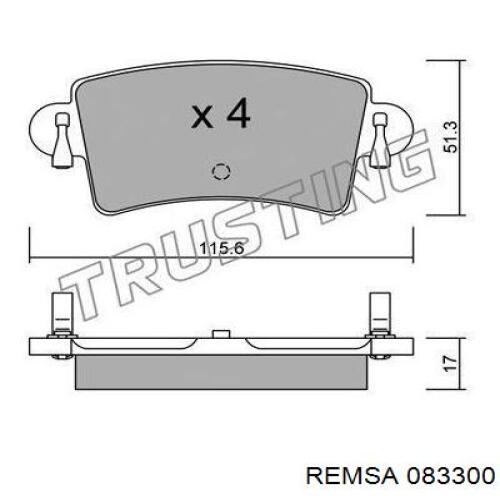 Задні дискові колодки Remsa 083300