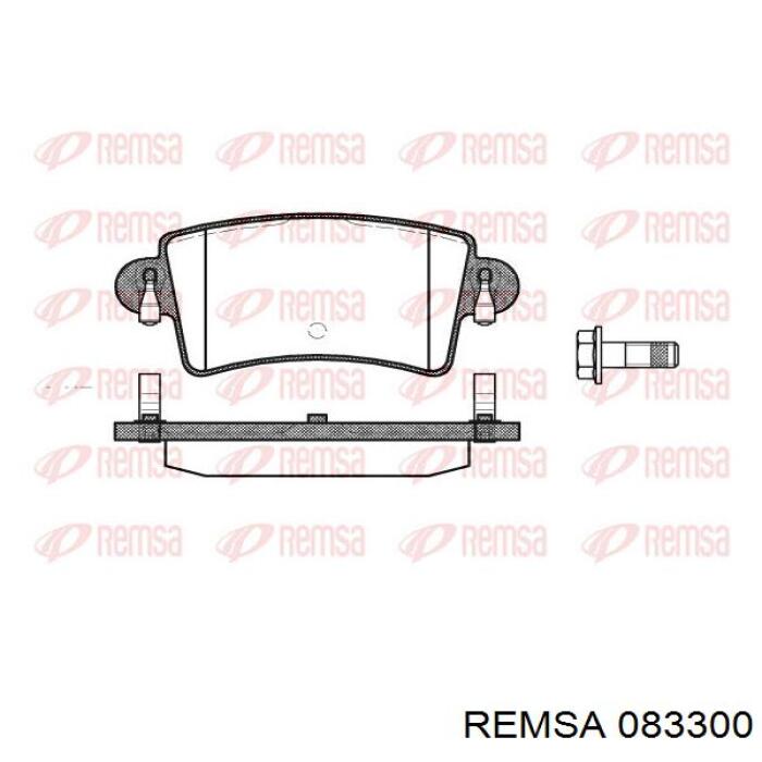 Колодки гальмові задні, дискові 083300 Remsa