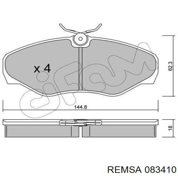 Тормозні колодки Remsa 083410