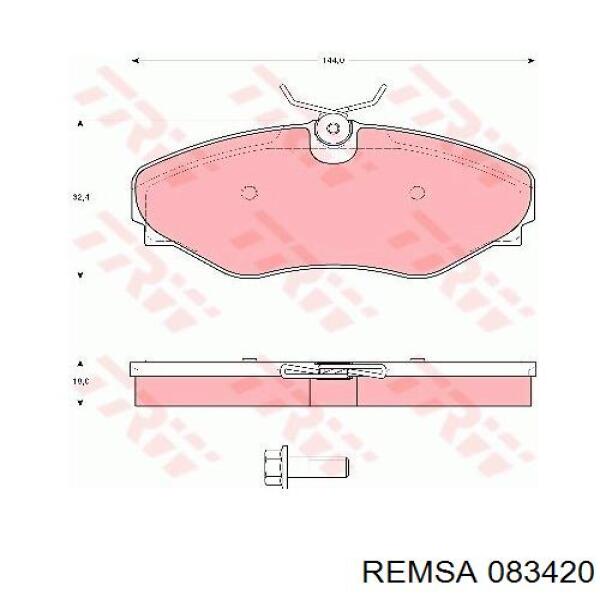 Тормозні колодки Remsa 083420