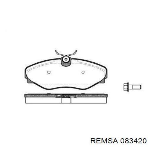 Колодки гальмівні передні, дискові 083420 Remsa