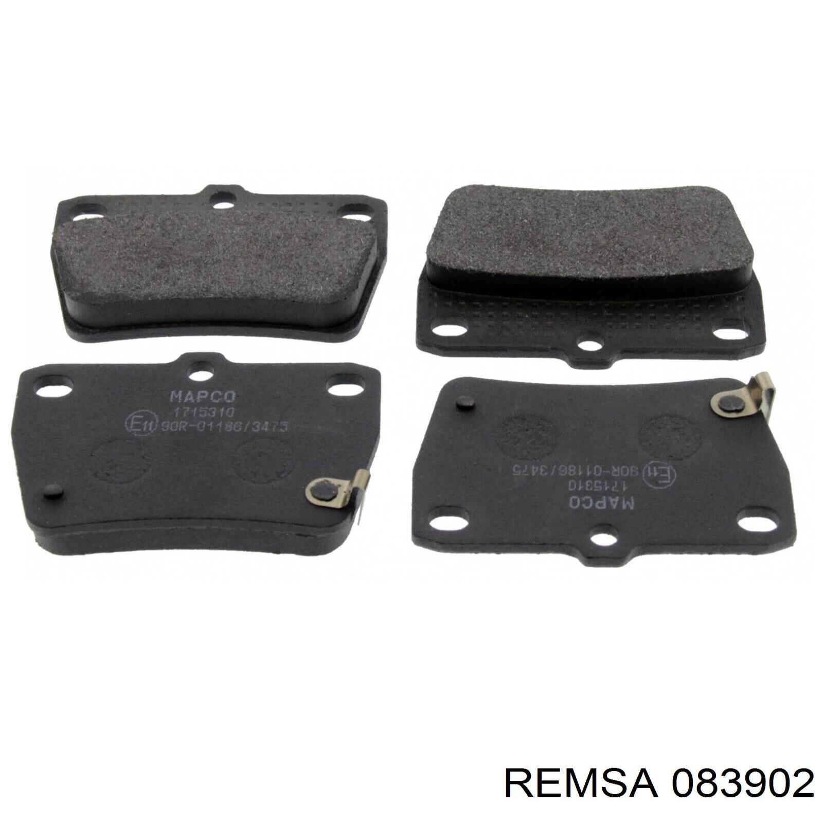 Задні гальмівні колодки Remsa 083902 ціна, від 19.00 USD