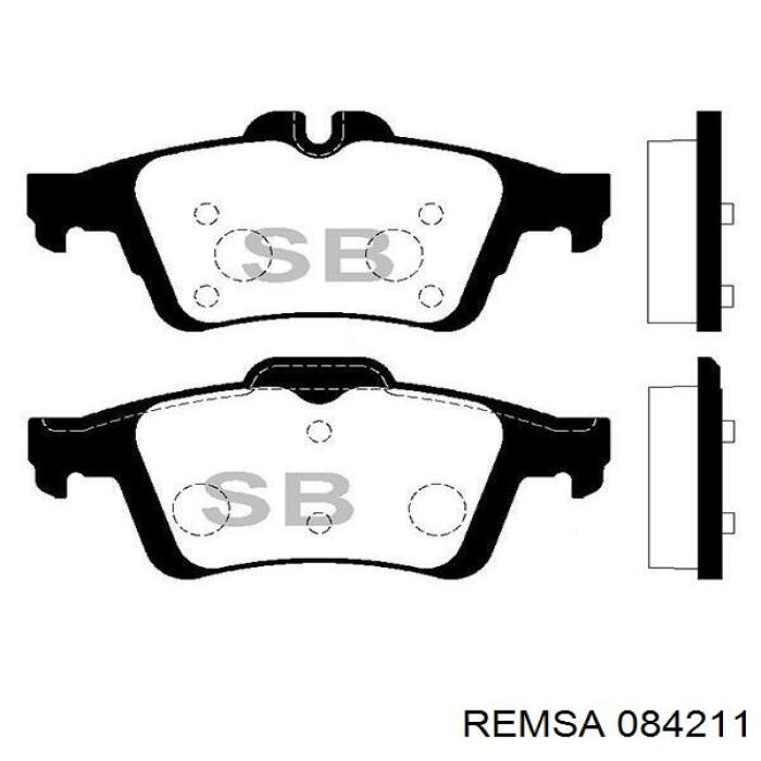 Колодки гальмові задні, дискові 084211 Remsa