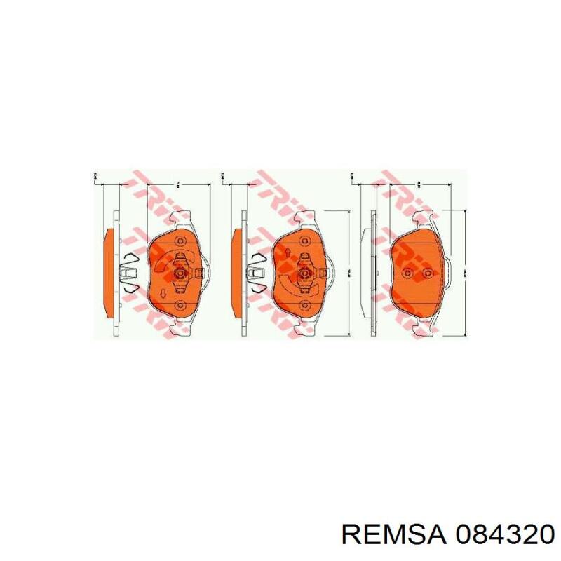 Тормозні колодки Remsa 084320
