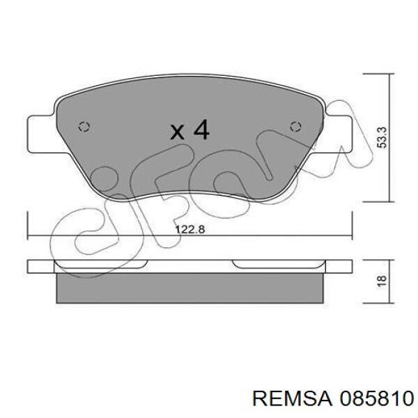 Гальмівні колодки Remsa 085810 ціна, від 23.22 USD