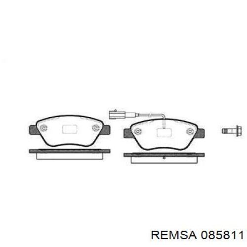 Колодки гальмівні передні, дискові 085811 Remsa