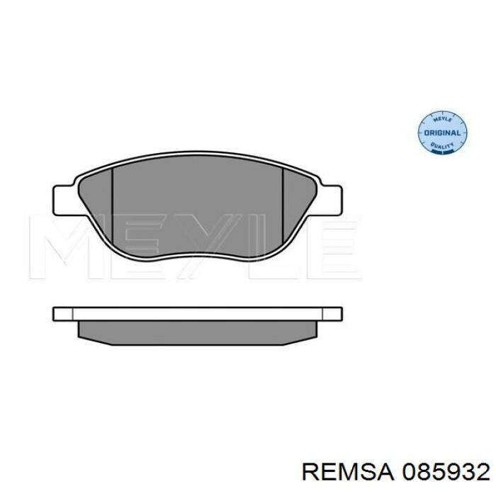 085932 Remsa колодки гальмівні передні, дискові