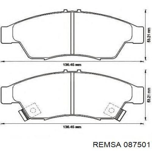 Тормозні колодки Remsa 087501