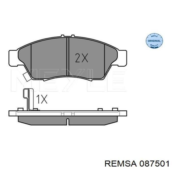 Купити 087501 Remsa Колодки гальмівні передні, дискові
