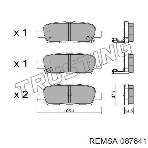 087641 Remsa Колодки гальмівні задні, дискові