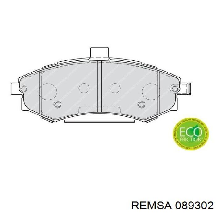Купити 089302 Remsa Колодки гальмівні передні, дискові