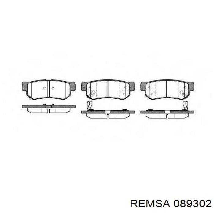 Передні тормозні колодки 089302 Remsa