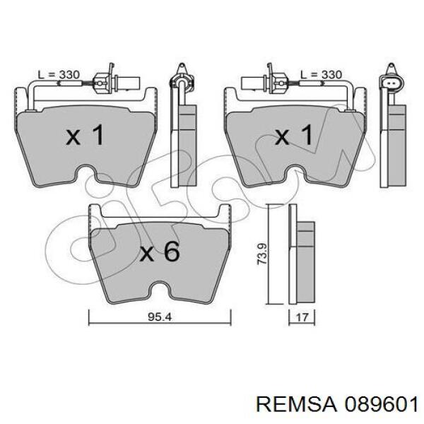 089601 Remsa колодки гальмівні передні, дискові