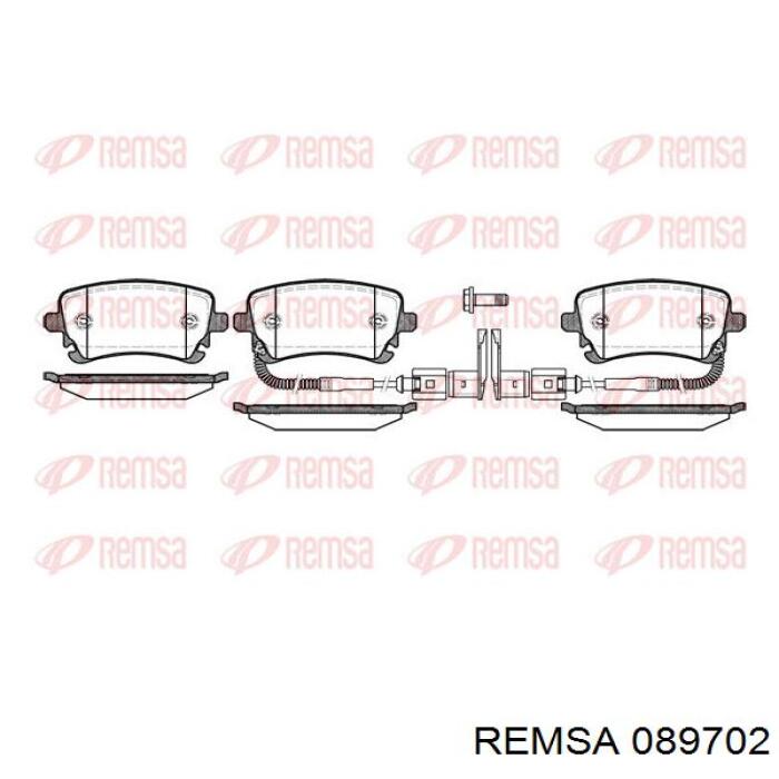 Колодки гальмові задні, дискові 089702 Remsa
