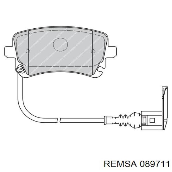 089711 Remsa Колодки гальмівні задні, дискові