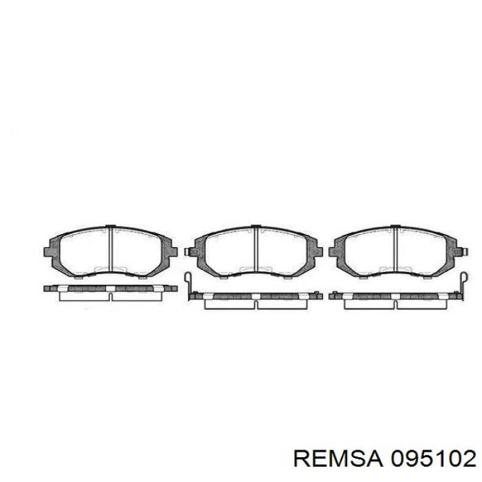 095102 Remsa колодки гальмівні передні, дискові