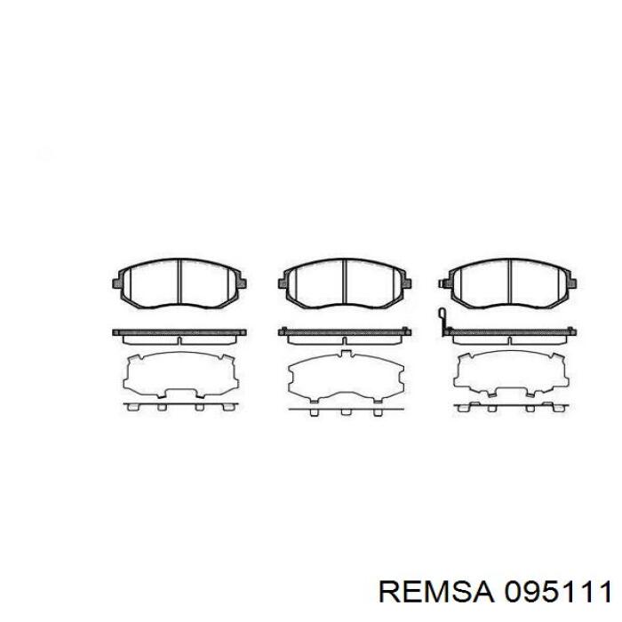 095111 Remsa колодки гальмівні передні, дискові