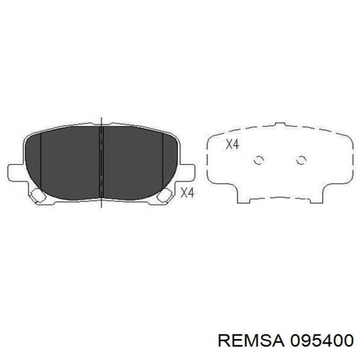 Передні тормозні колодки 095400 Remsa