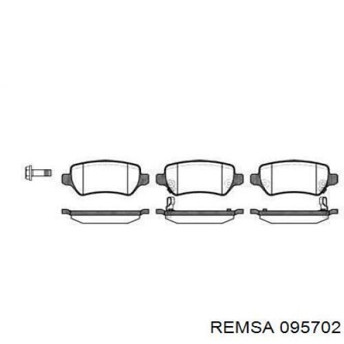 Задні гальмівні колодки 095702 Remsa