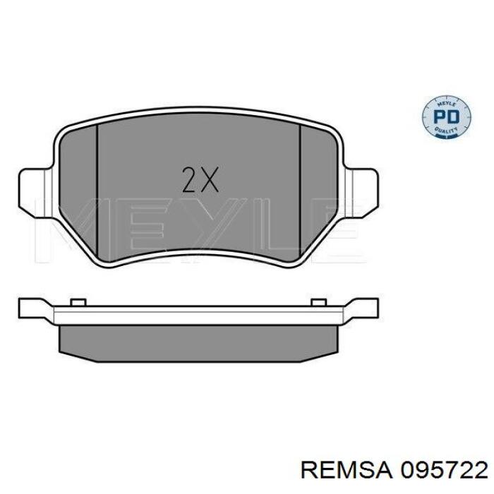 Задні гальмівні колодки Remsa 095722 ціна, від 23.50 USD