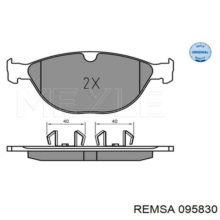 Купити 095830 Remsa Колодки гальмівні передні, дискові