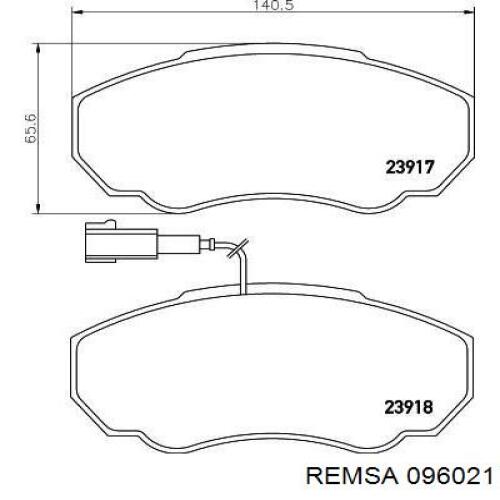 Гальмівні колодки Remsa 096021 ціна, від 19.42 USD