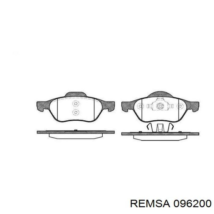 Колодки гальмівні передні, дискові 096200 Remsa
