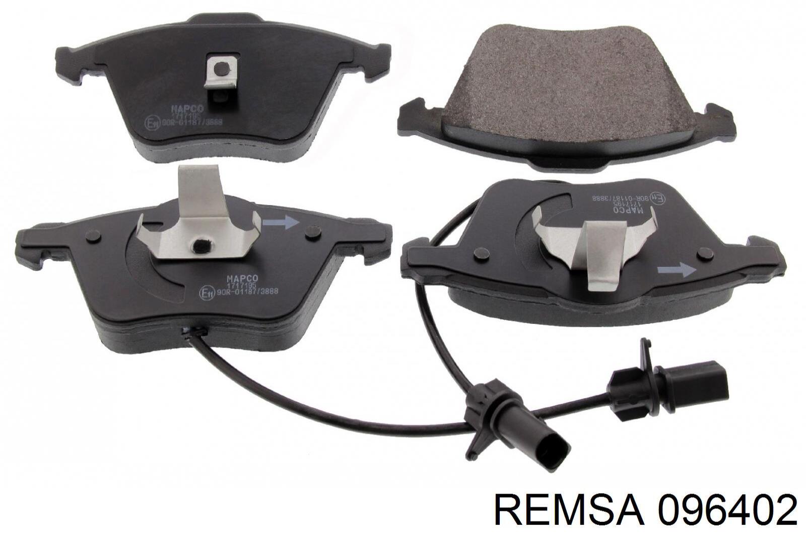 Тормозні колодки Remsa 096402