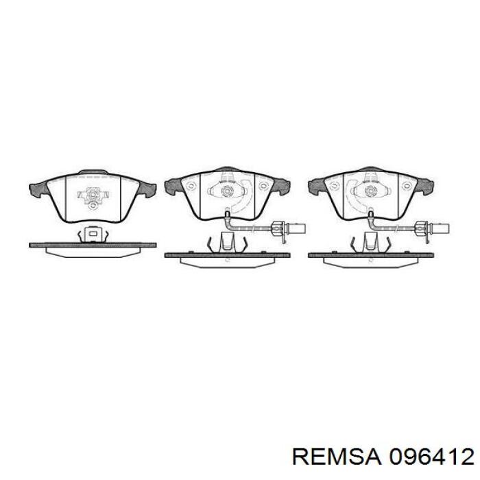 096412 Remsa колодки гальмівні передні, дискові