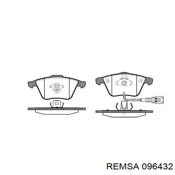 096432 Remsa колодки гальмівні передні, дискові