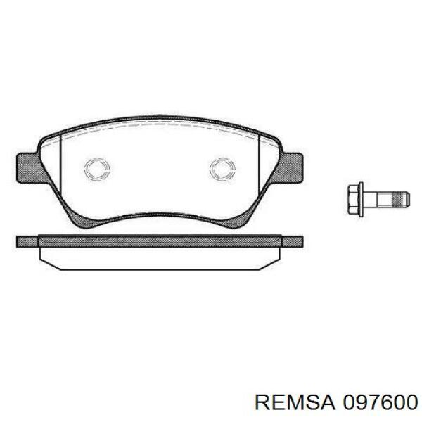 Колодки гальмівні передні, дискові 097600 Remsa