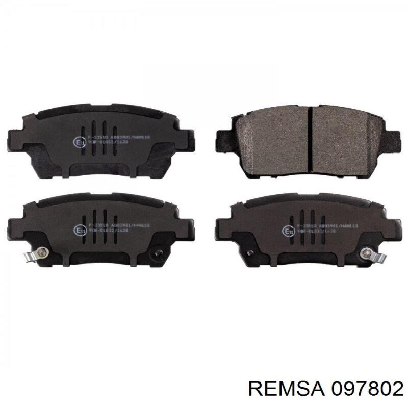 Передні тормозні колодки 097802 Remsa