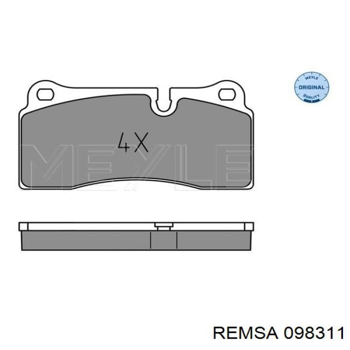 Задні гальмівні колодки Remsa 098311 ціна, від 43.26 USD