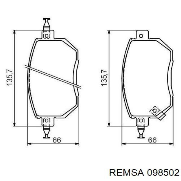 Тормозні колодки Remsa 098502