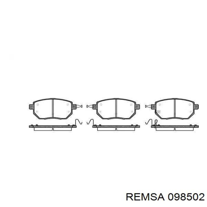 098502 Remsa колодки гальмівні передні, дискові