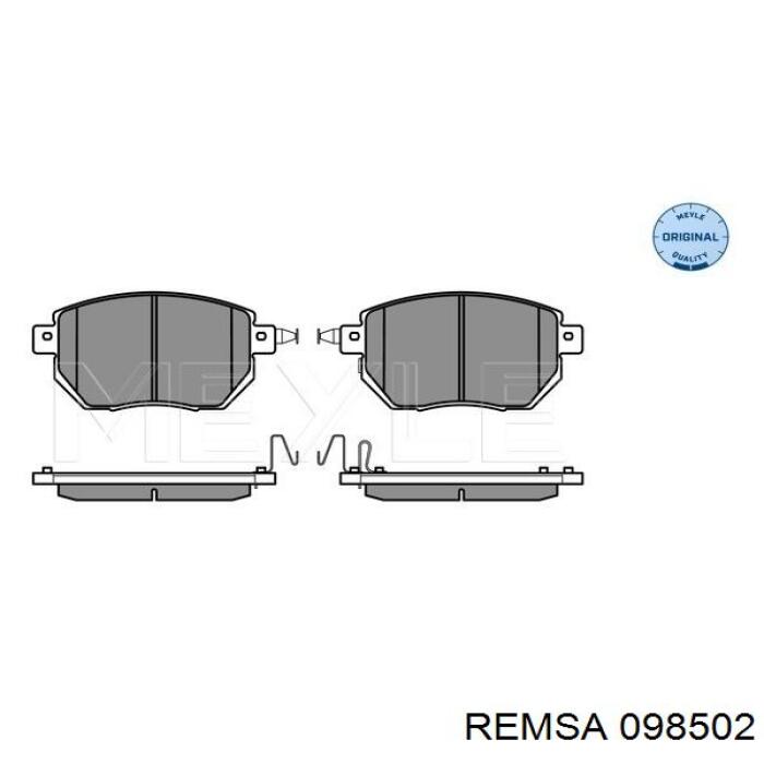 Передні тормозні колодки 098502 Remsa