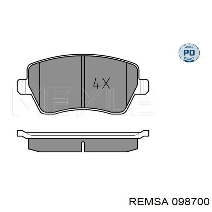 Гальмівні колодки Remsa 098700 ціна, від 23.28 USD