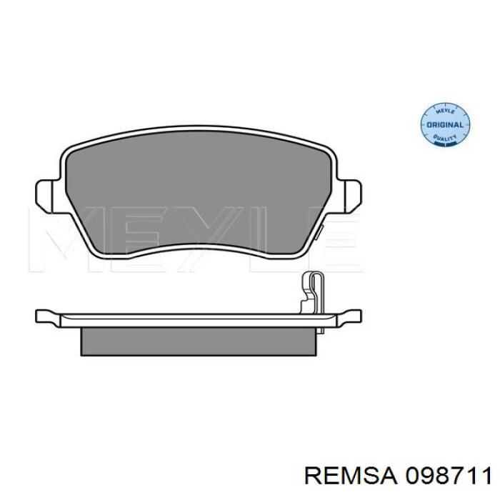 098711 Remsa Передні гальмівні колодки